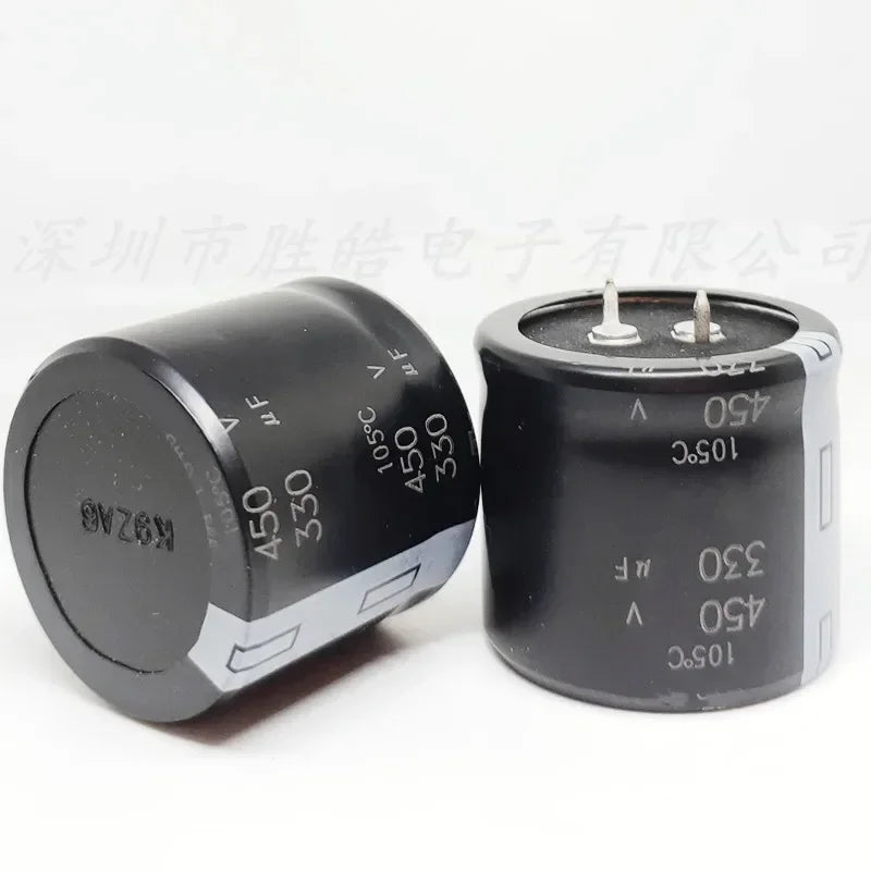 NioCen 450V 330UF Aluminum Electrolytic Capacitors 30x40mm 2-Pack Electrolytic Capacitor Axl Default Title