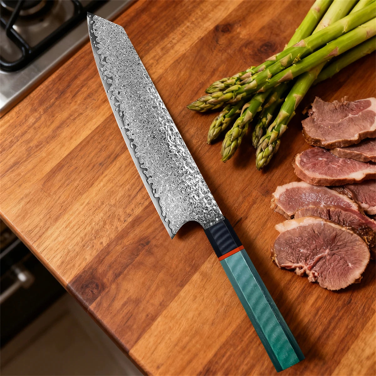 Kiritsuke Knife 67-Layer Damascus Steel – 20cm Chef's Blade Damascus Chef Knife Axl Kiritsuke Knife