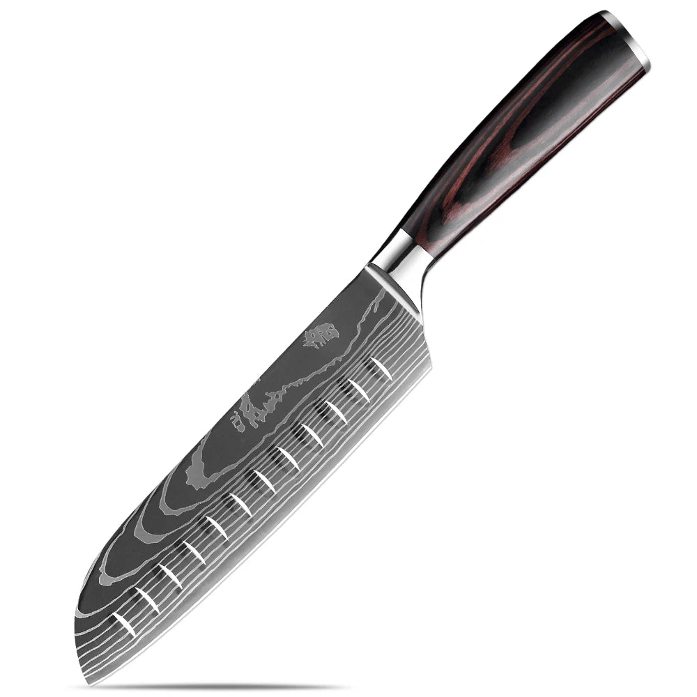 XITUO Damascus Chef Knife Set 1–10 Pcs | Ultra-Sharp Kitchen Knives Chef Knife Set Axl Santoku Knife