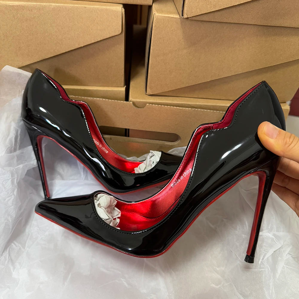 Women's 12cm Stiletto Pumps – Pointed Toe Patent Leather Heels Stiletto Pumps Axl