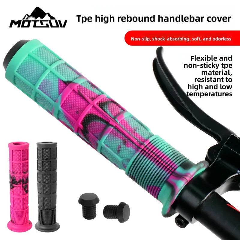 TPE Camo Bike Handlebar Grips – Anti-Slip & Shock-Absorbing Bike Handlebar Grips Axl