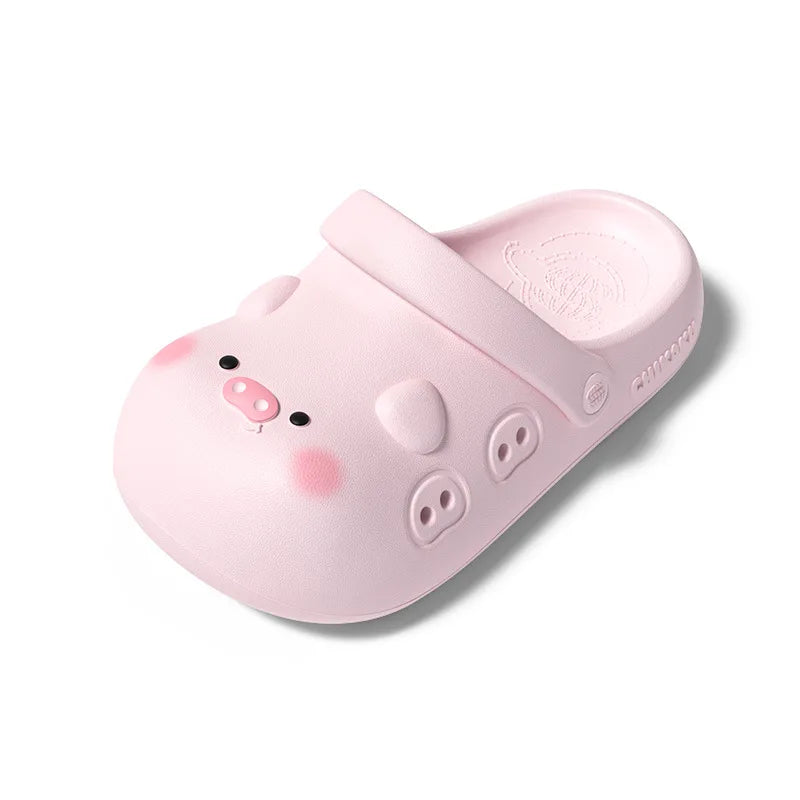 Women's Cartoon Pig EVA Clog Slippers – Closed Toe Novelty Novelty Clog Slippers Axl Pink 36-37