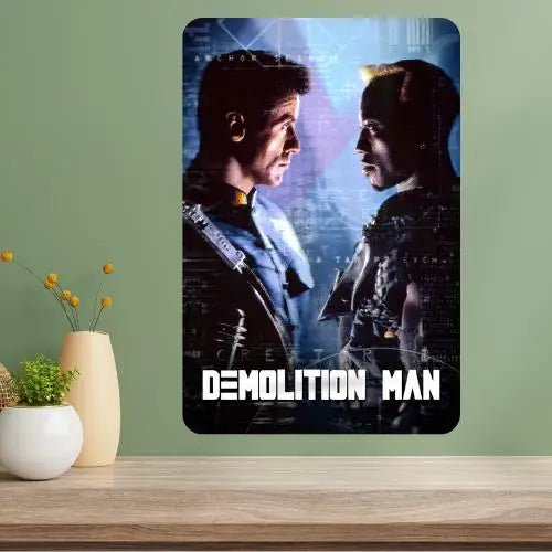 Demolition Man Classic Movie Metal Poster Sign | Retro Wall Art Metal Wall Sign Axl aluminum sign aluminum 14x20cm