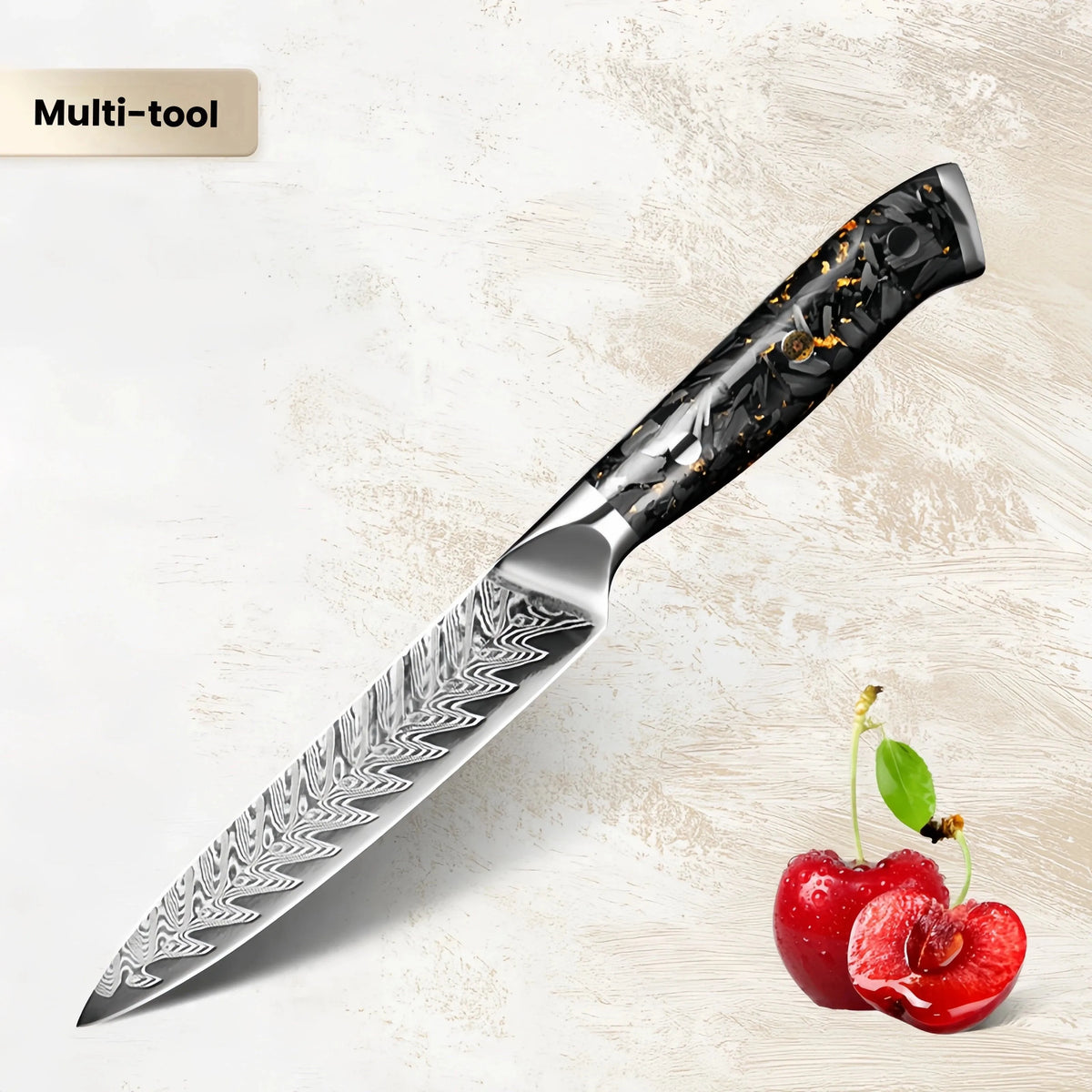 5-Inch VG10 Damascus Steel Paring Knife | Sharp Utility Knife Damascus Paring Knife Axl
