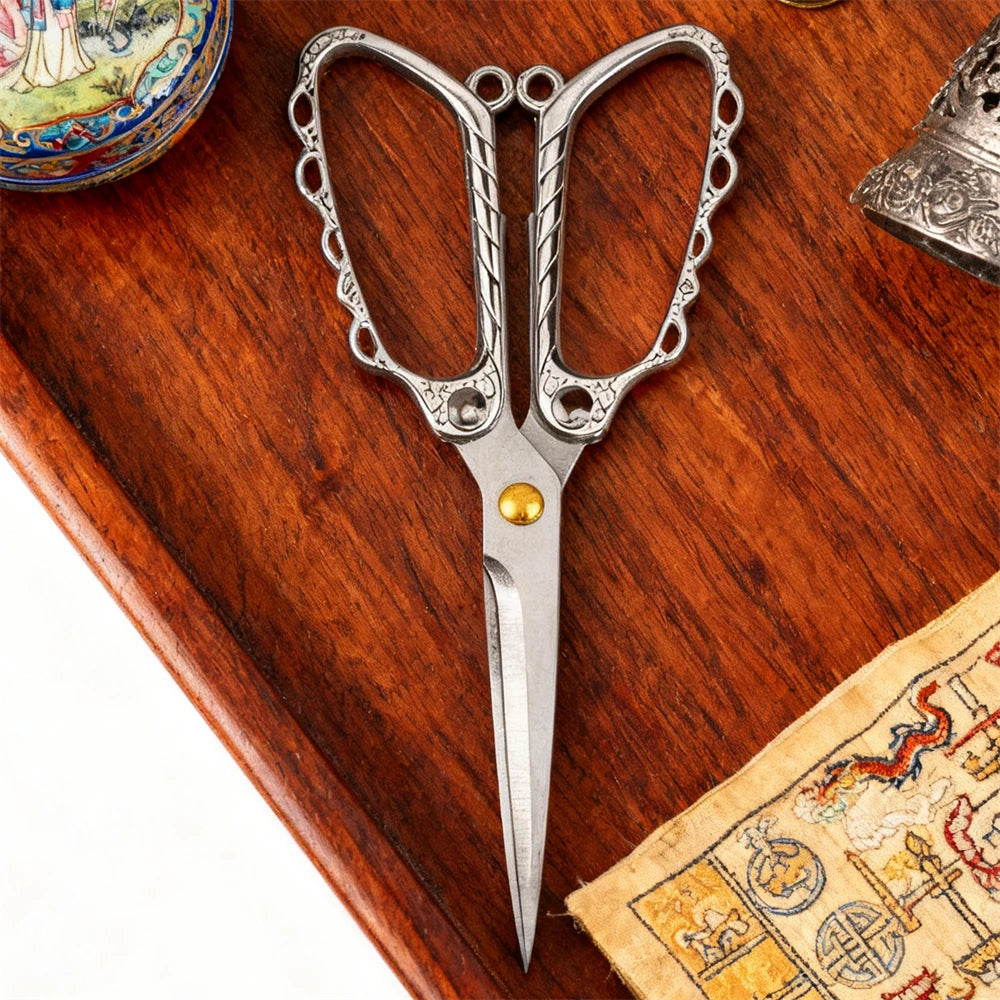 Vintage Embroidery Scissors – Stainless Steel Tailor Craft Gift Embroidery Scissors Axl Scissors-Silvery