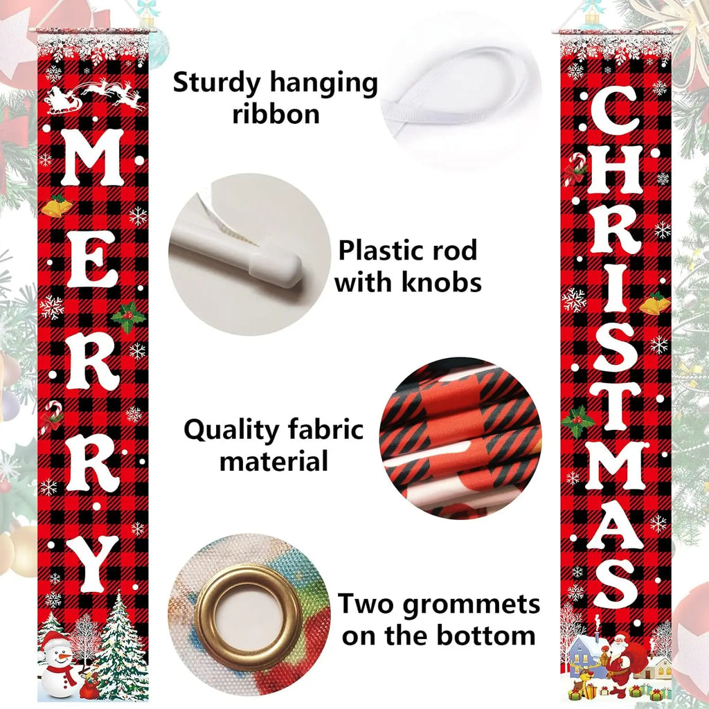Christmas Welcome Banner – Festive Porch & Door Decor 72" Christmas Banner Axl