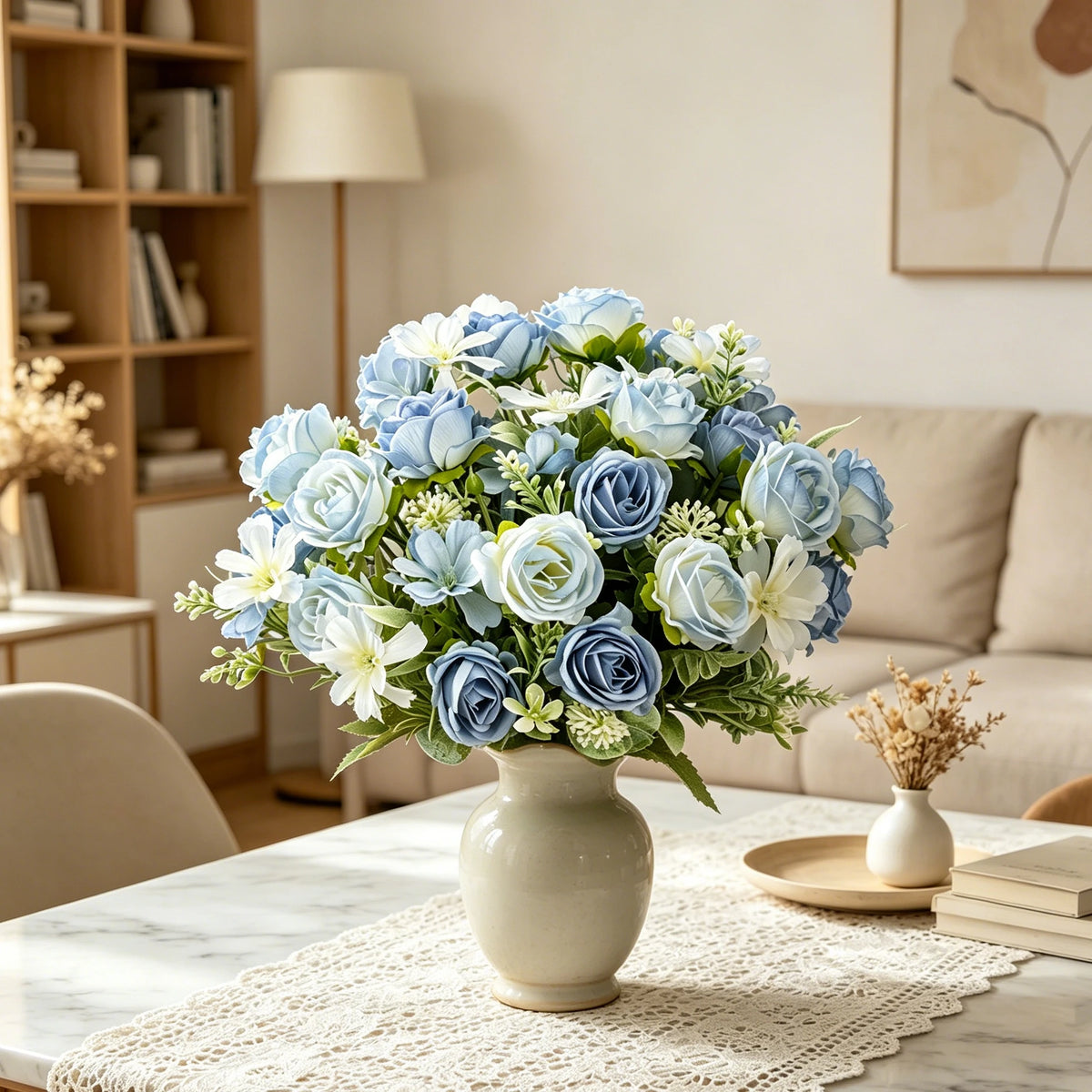 Silk Rose Artificial Flower Bouquet – Wedding & Home Decor Artificial Flower Bouquet Axl