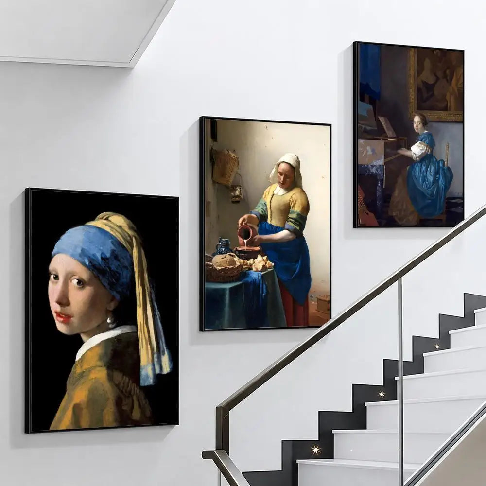Johannes Vermeer Art Poster – HD Waterproof Wall Decor Print Art Wall Poster Axl