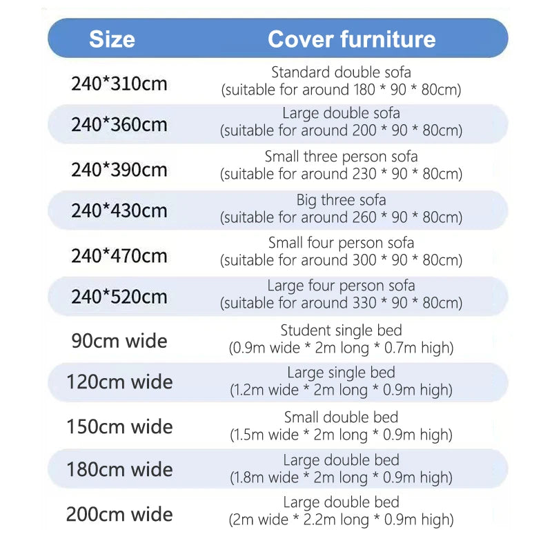 Elastic Disposable Dust Cover for Sofa & Furniture Protection Furniture Dust Cover Axl