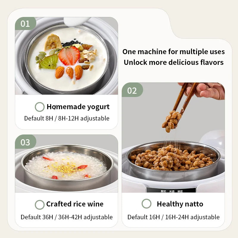 BALASHOV Electric Yogurt Maker – Yogurt, Natto & Rice Wine Yogurt Fermentation Maker Axl