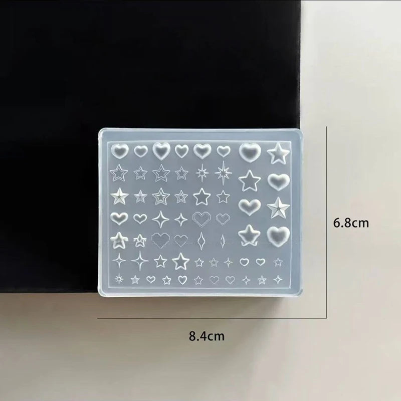 3D Silicone Nail Art Mold – Flower Design DIY Template Nail Art Mold Axl A4