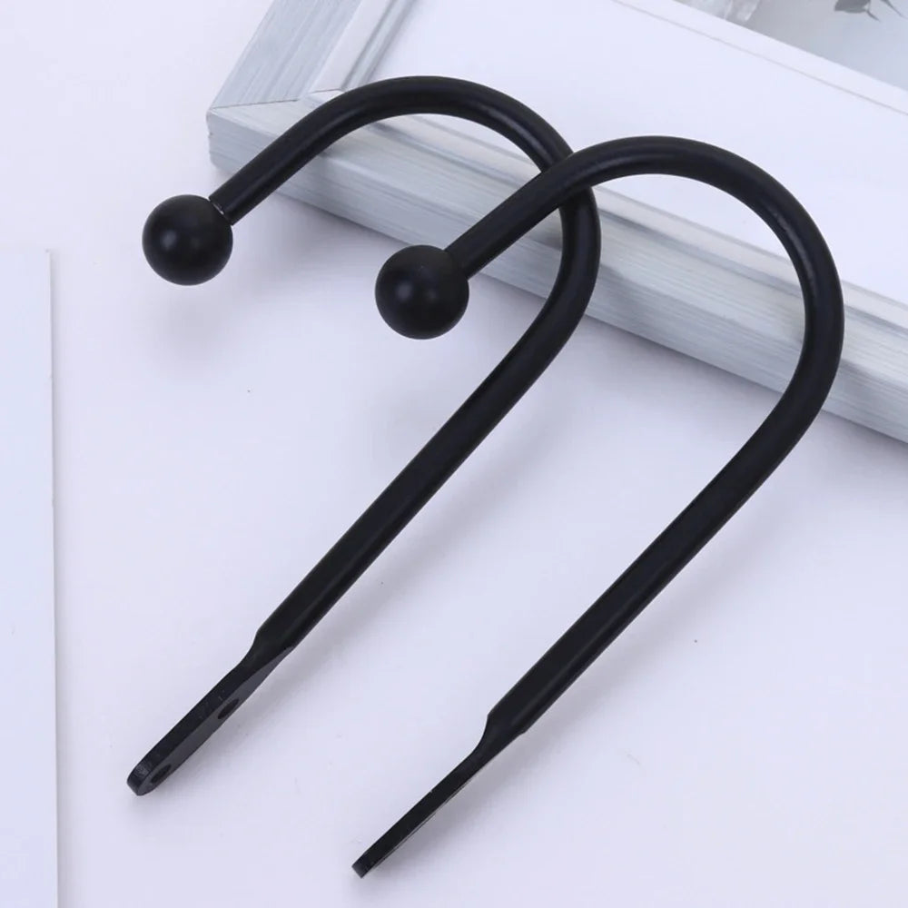 Retro U-Shaped Wall Hooks Set of 2 – Curtain Holdback with Screw Curtain Holdback Hooks Axl 1