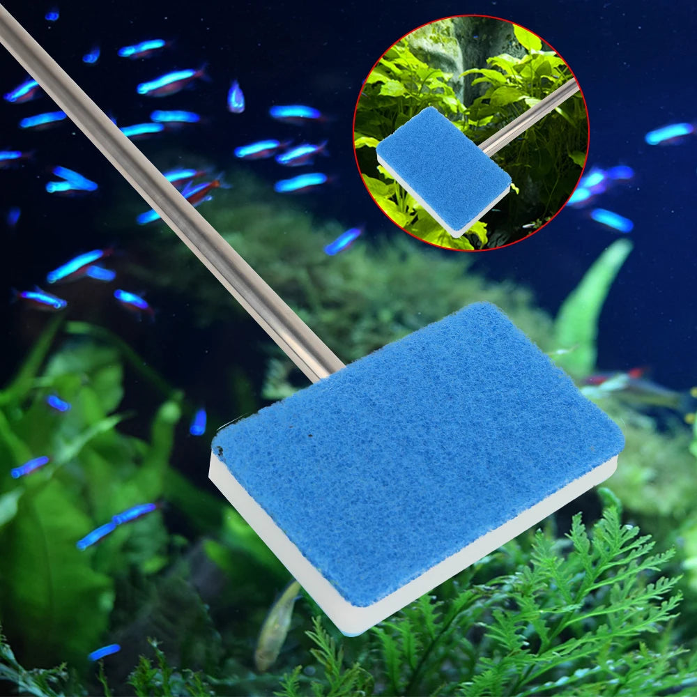 Double-Sided Aquarium Cleaning Brush | 90cm Long Handle Scrubber Aquarium Cleaning Brush Axl