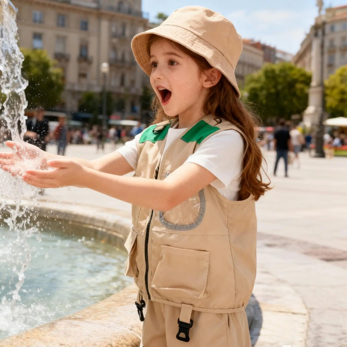 Kids Explorer Hat & Vest Set – Safari Adventure Costume Kit Kids Costume Set Axl