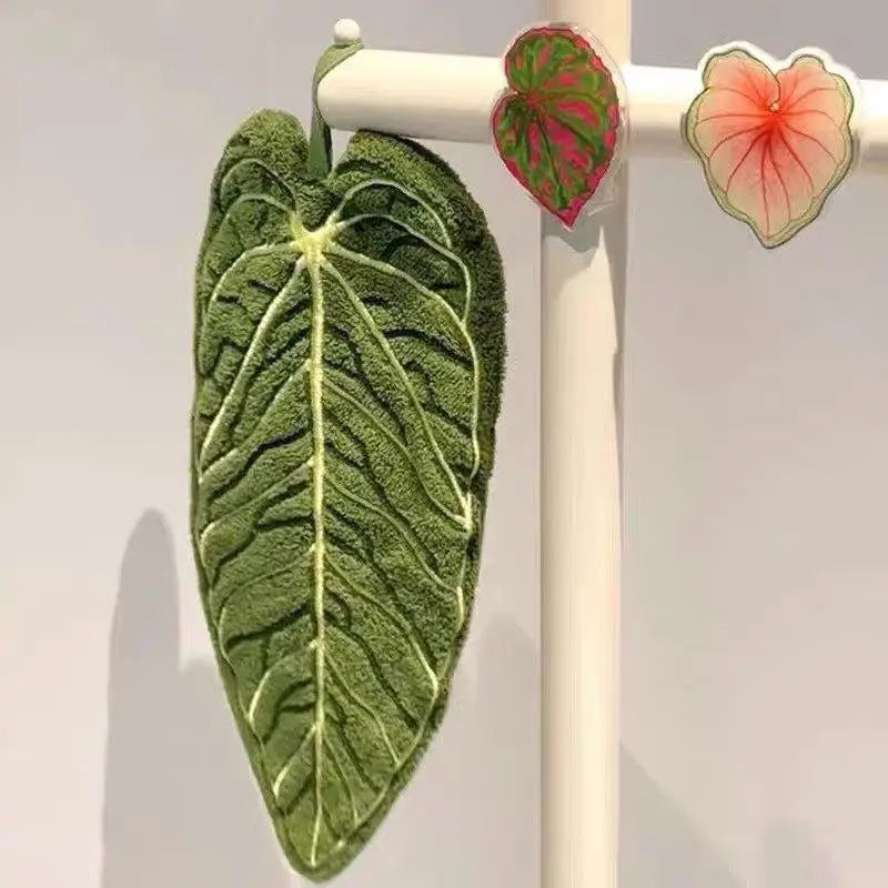 Cartoon Plant Hanging Hand Towel – Double-Layer Quick Dry Hanging Hand Towel Axl