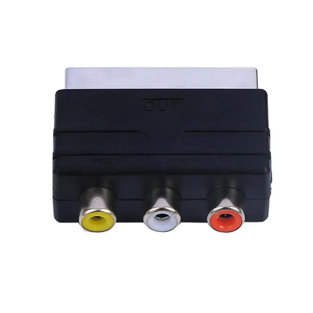 SCART Male to 3 RCA Female Adapter for TV DVD AV Converter AV Cable Adapter Axl