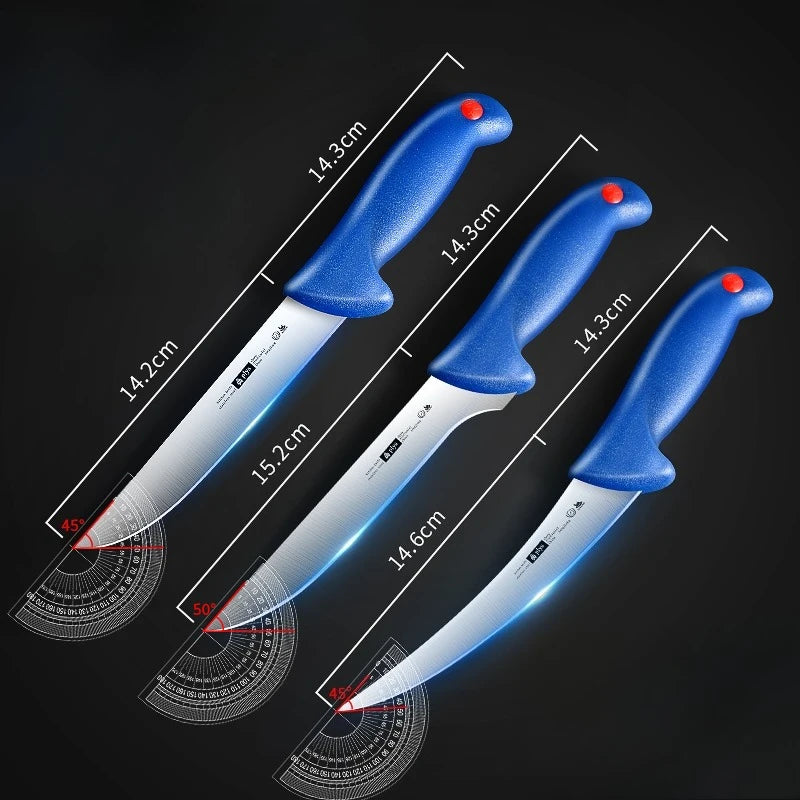 Ultra-Sharp Curved Boning Knife – Stainless Steel Butcher Blade Boning Knife Axl 3PCS A
