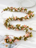 Rose Artificial Flower Vine Garland – Silk Wedding & Home Decor Artificial Flower Garland Axl Light Yellow 1 pc