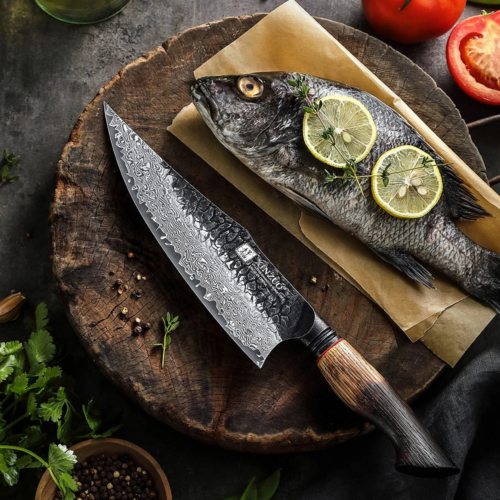 XINZUO 8.6" 67-Layer Damascus Chef Knife | Hand Forged Gift Box Damascus Chef Knife Axl
