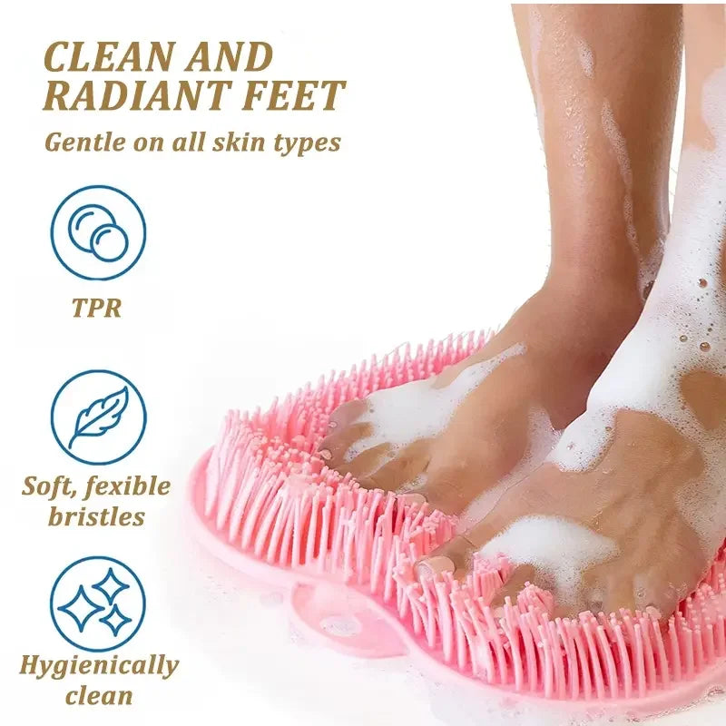Non-Slip Shower Foot Scrubber Mat – Exfoliating Spa Bath Mat Foot Scrubber Mat Axl
