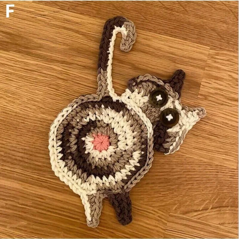 Cat Butt Coaster – Funny Heat-Resistant Cloth Drink Mat Novelty Drink Coaster Axl F 15x10cm