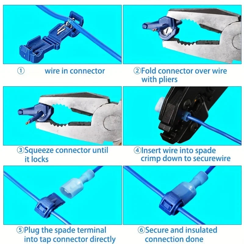 Snap Splice Lock Wire Connectors – Crimp Terminal Set Wire Connectors Axl