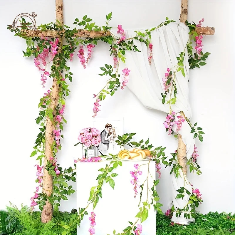 Artificial Wisteria Ivy Vine Garland – Wedding & Home Decor Artificial Vine Garland Axl