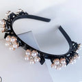 Rhinestone Pearl Flower Hair Braider Toothed Headband | Zircon Decorative Headband Axl Style 9