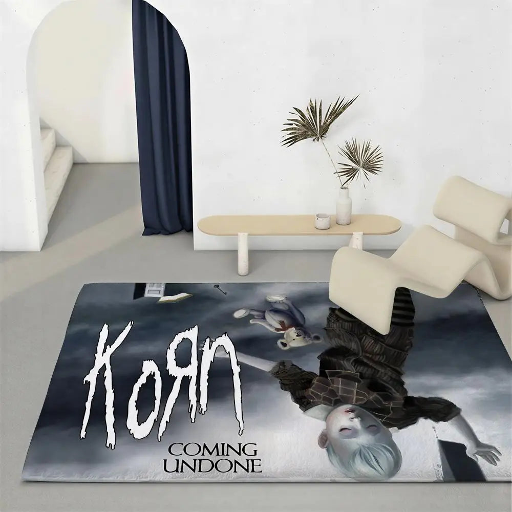 Nu-Metal Band Flannel Floor Mat – Non-Slip Soft Indoor Rug Flannel Floor Mat Axl White3 40x60cm