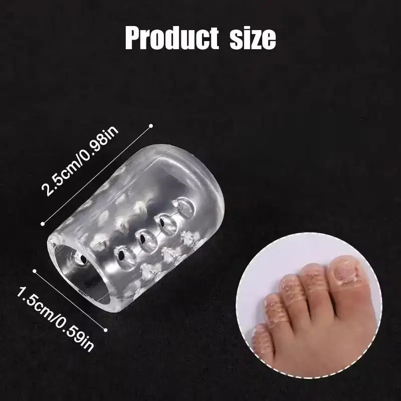 20-Pack Transparent Toe Protectors – Elastic Covers for Comfort Toe Protectors Axl
