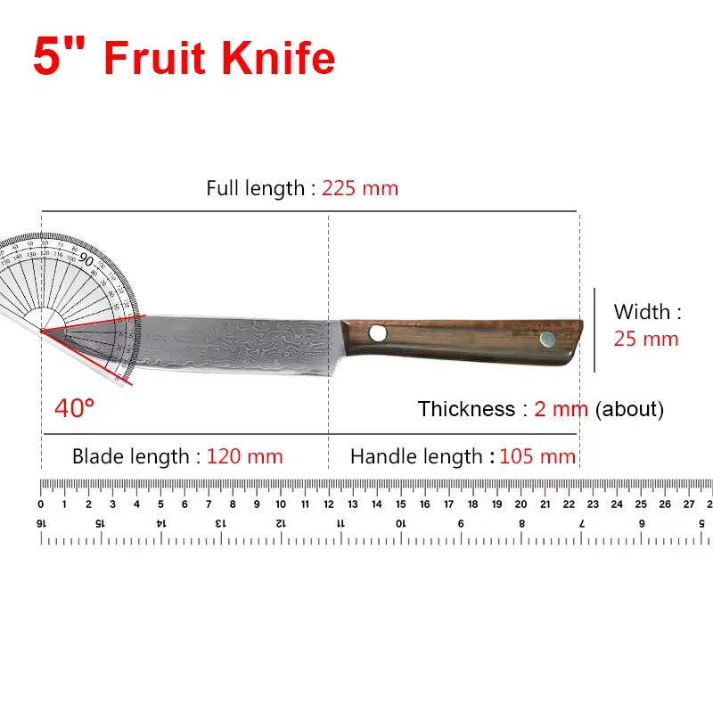Damascus Chef's Knife – Wood Handle, Sharp Blade & Knife Sleeve Damascus Chef Knife Axl