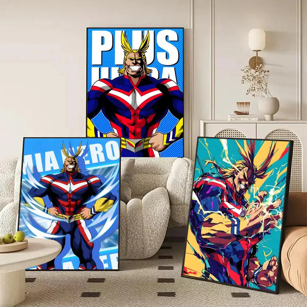My Hero Academia All Might Removable Wall Sticker Poster Anime Wall Decal Axl