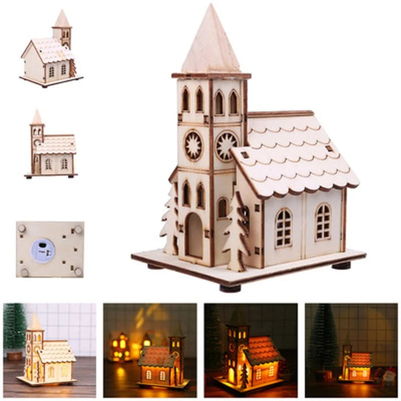 LED Wooden House Christmas Decoration – Festive Cabin Light Christmas Cabin Light Axl