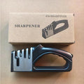 4-Stage Knife Sharpener – Portable Non-Slip Kitchen Tool Knife Sharpener Axl 1Pcs Black G800 Standard