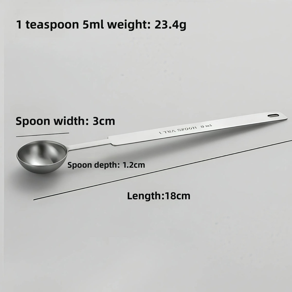 7-Piece Stainless Steel Measuring Spoons Set – Long Handle Measuring Spoons Set Axl 5ML