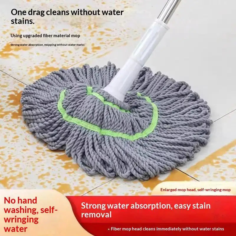 360° Self-Wringing Spin Mop – 2-in-1 Dry & Wet Floor Cleaner Spin Mop Axl