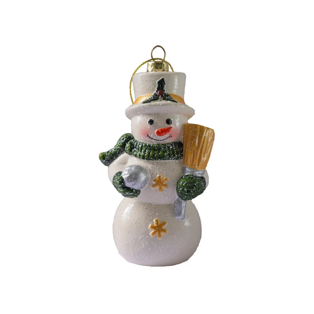White Christmas Snowman Snowflake Hanging Tree Ornament Christmas Ornament Axl snowman