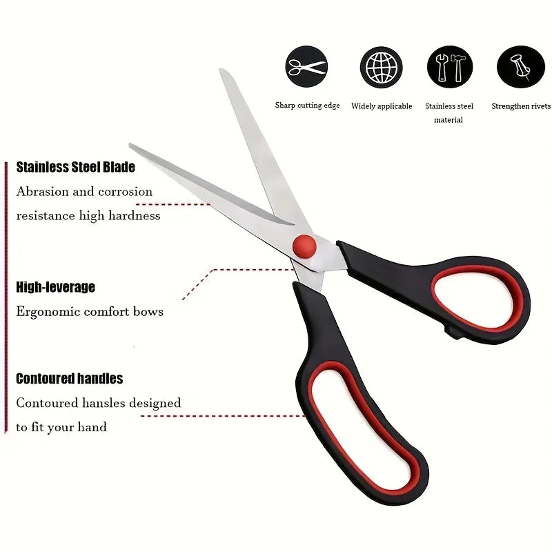 3-Pack Stainless Steel Scissors – Office, Tailor & Craft Stainless Steel Scissors Axl