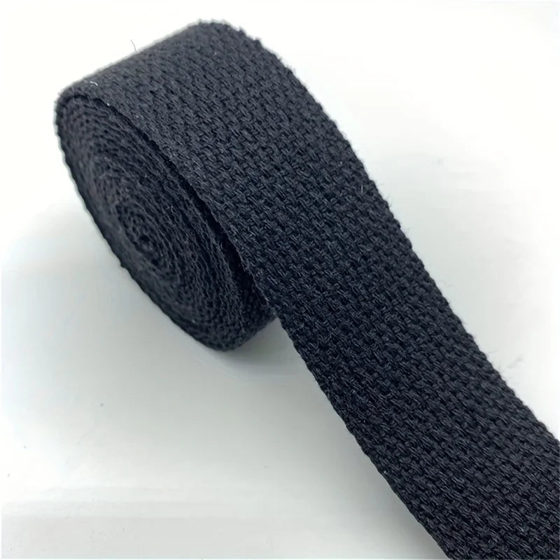 Wide Canvas Webbing Strap – Colorful DIY Ribbon for Bags & Crafts Craft Webbing Strap Axl Black
