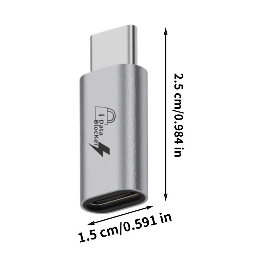 Type-C USB Data Blocker – Anti Juice Jacking Adapter USB Data Blocker Axl Type C