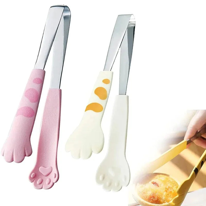 Cat Paw Stainless Steel Food Tongs – BBQ, Salad & Bread Clamp Kitchen Food Tongs Axl