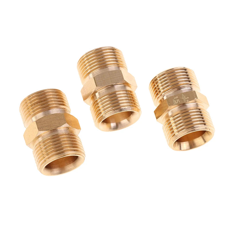 Brass M22 Pressure Washer Hose Connector Adapter 14mm 15mm Hose Connector Adapter Axl