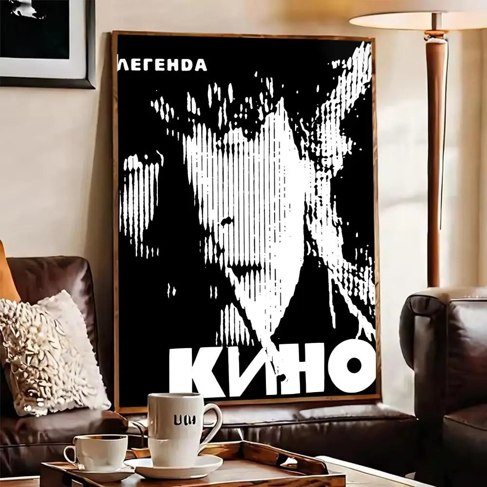 Viktor Tsoi Self-Adhesive Poster Sticker | Modern Wall Art Decor Wall Art Sticker Axl