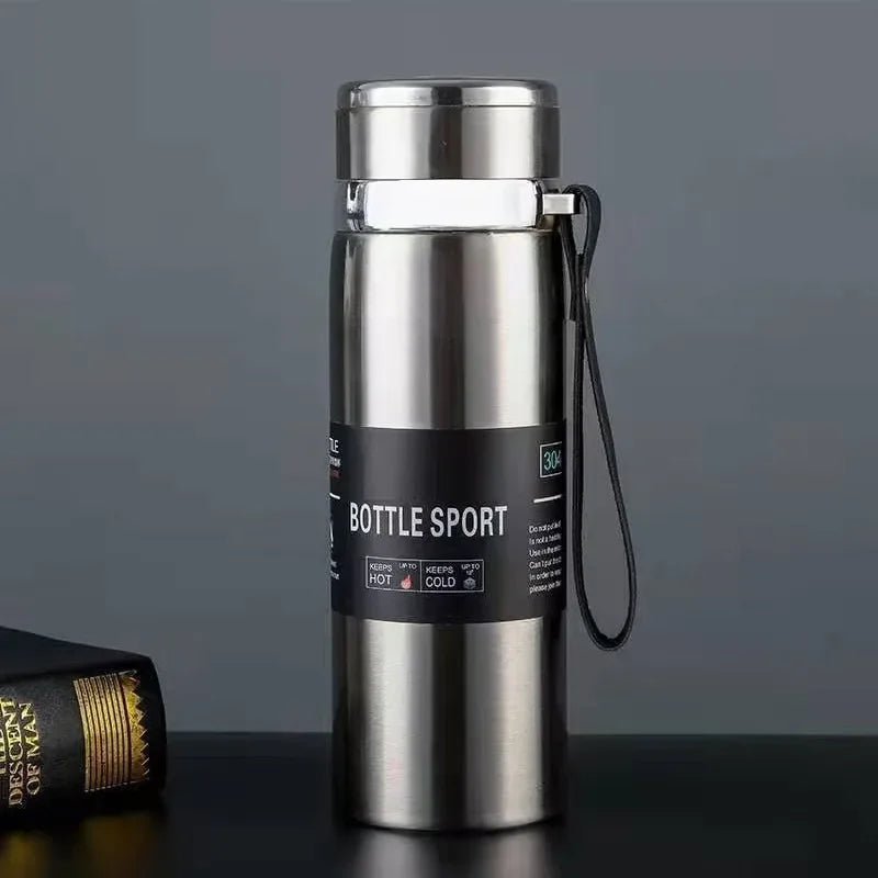 Stainless Steel Vacuum Flask 800ml 1000ml – BPA Free Thermal Bottle Vacuum Flask Thermos Axl As whown 9 silver
