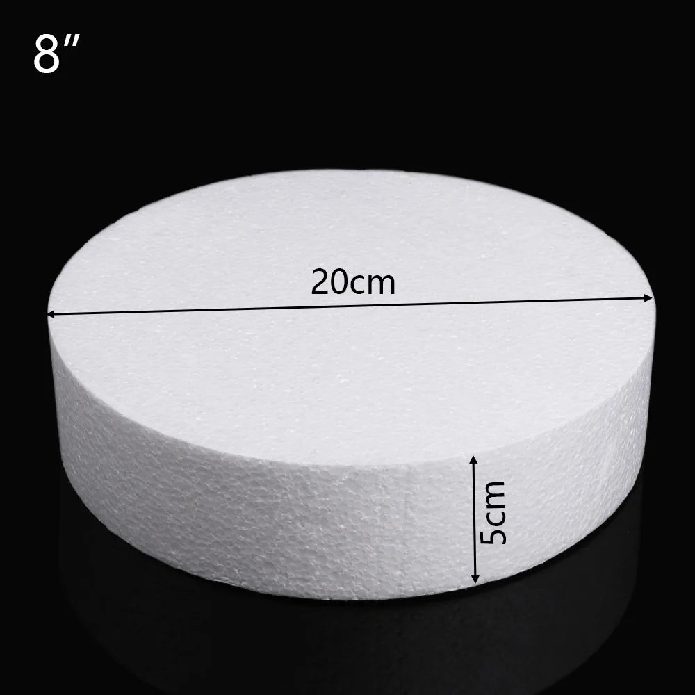 Round Foam Cake Dummy 4–10 Inch | Polystyrene Practice Mould Cake Decorating Mould Axl 8inch