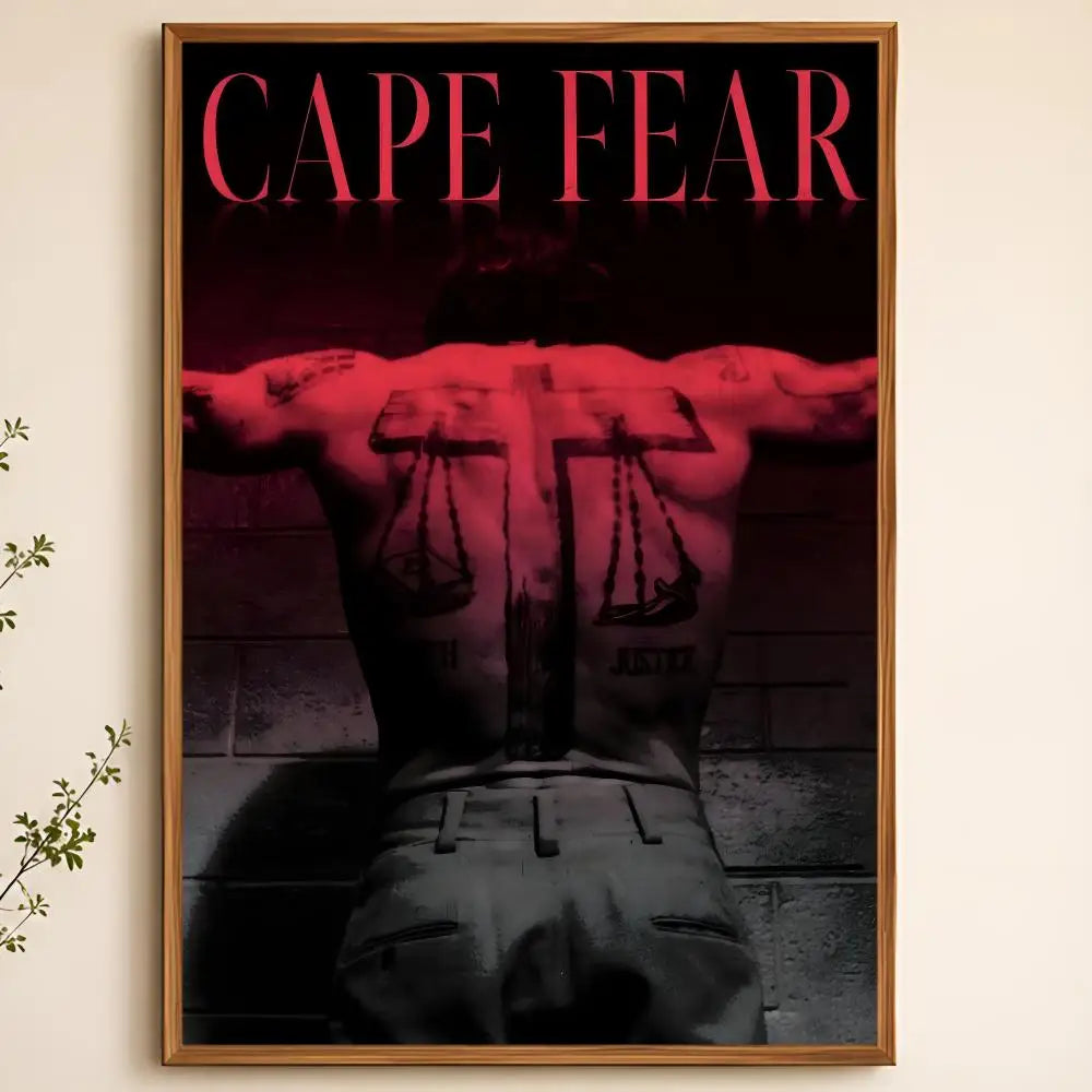 Cape Fear Movie Poster – Self-Adhesive HD Wall Art Decor Movie Wall Poster Axl White11 30X40cmNoframe