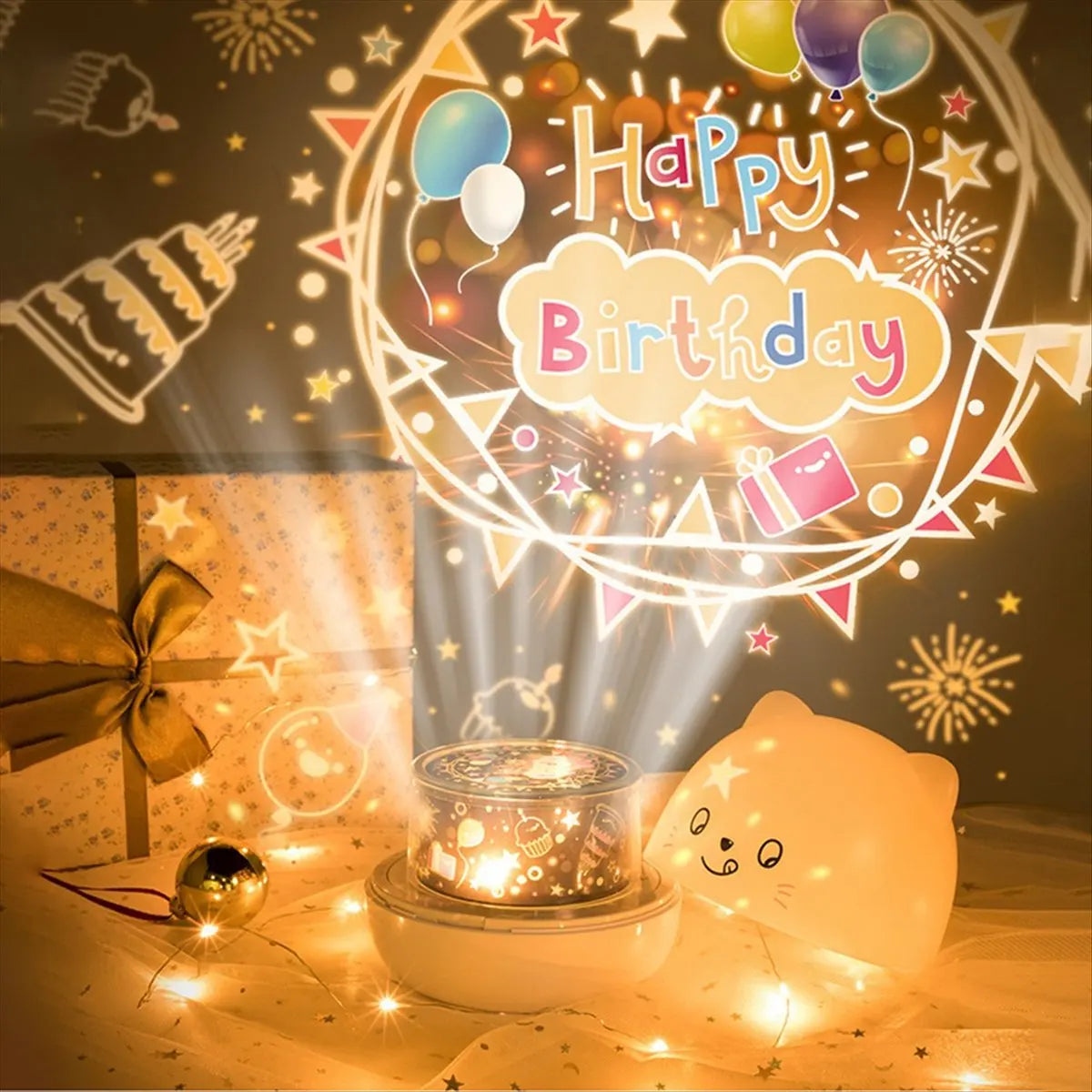 Cute Bear LED Star Projector Night Light for Kids' Bedroom Star Projector Lamp Axl