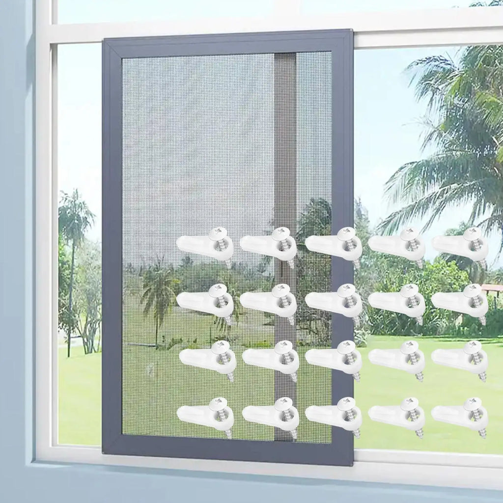 Window Screen Holder Clips 20-Piece Set with Screws | Retainer Clips Window Screen Clips Axl Default Title