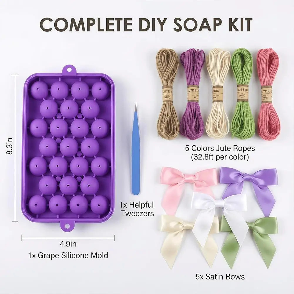 3D Grape Silicone Mold Soap Making Kit – DIY Candle Craft Set Soap Making Kit Axl