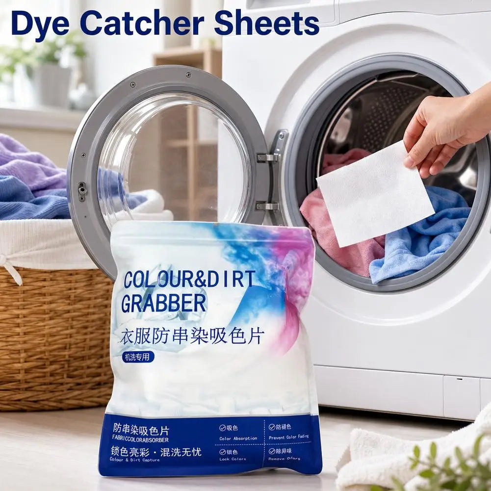 Color Catcher Laundry Sheets – Anti-Dye Tablets 1/3/5 Bags Laundry Color Catcher Axl